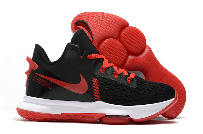 2020 Men Nike Lebron James V Black Red White Shoes